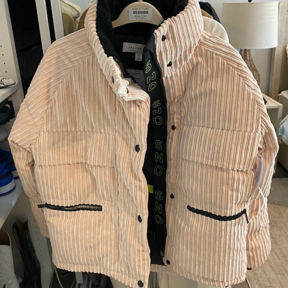 Exclusive Topshop SNO Blush Corduroy Ski Jacket